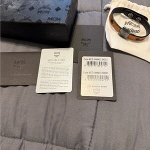 MCM Leather Bracelet in Black and Brown